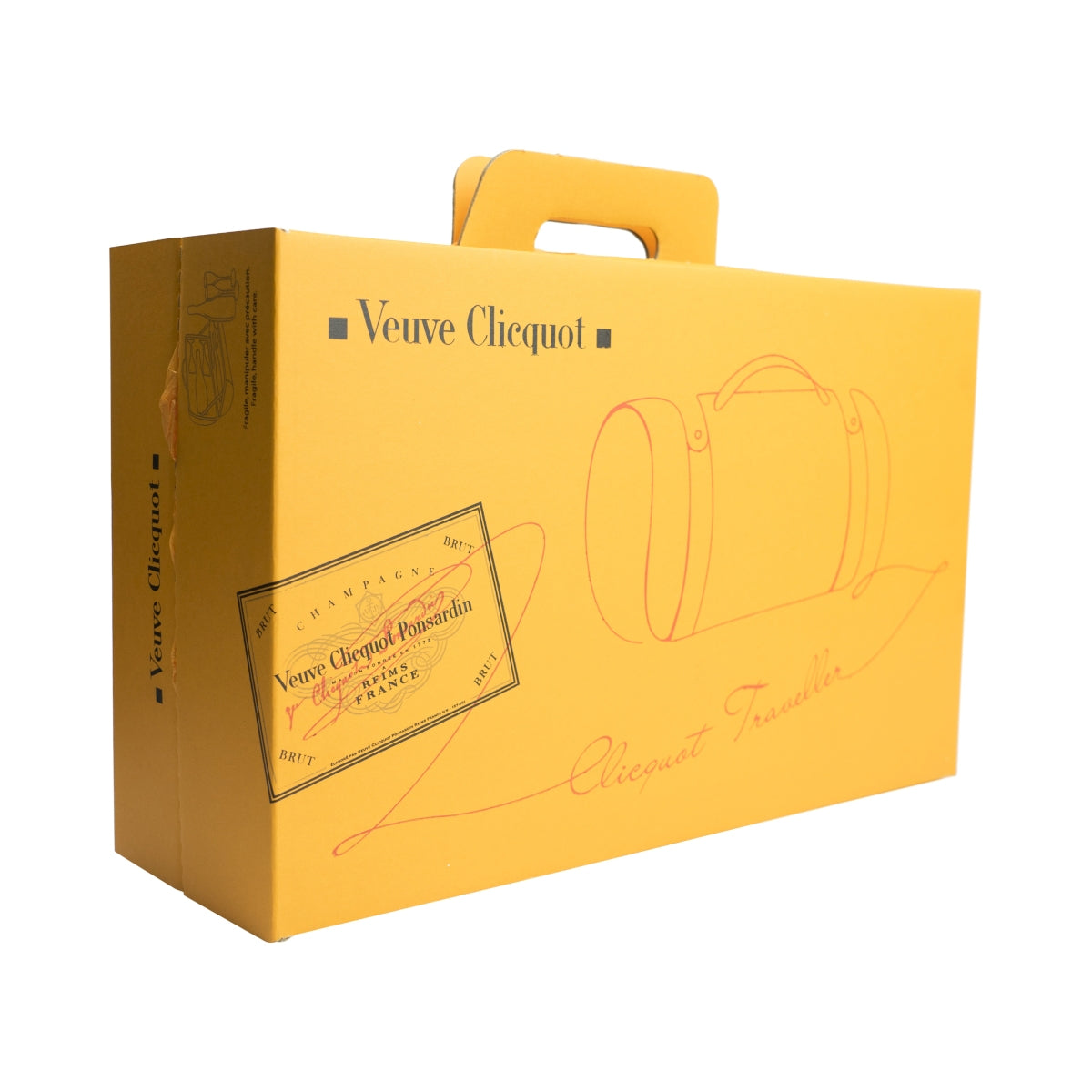Veuve Cliquot Champagne Bag Traveler incl. 2 glasses Picnic Basket Set Orange – View 5
