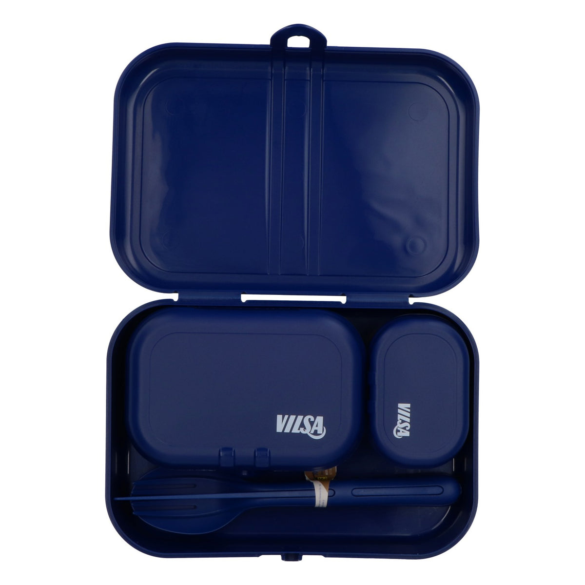 Vilsa Wasser Lunch Box, 3 Containers + Cutlery, New, Plastic, Blue – View 4