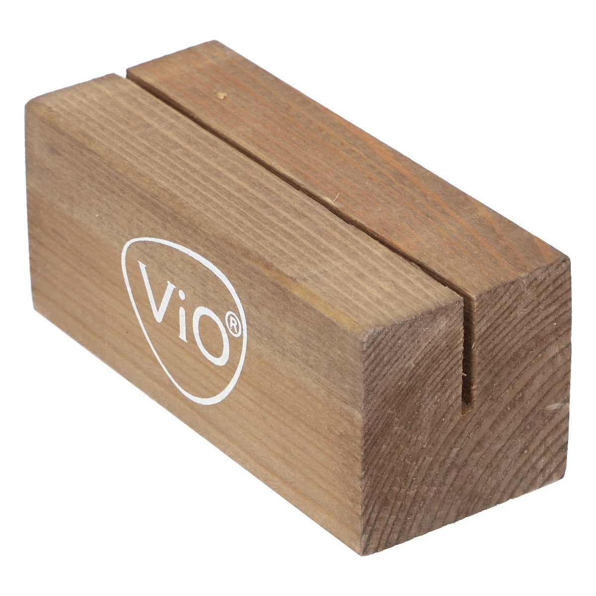 Vio table display card holder flyer holder wooden advertising display catering supplies – View 2