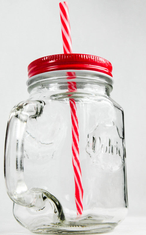 Volvic Water Glass Icetee Jar Glass Glasses Iceteekrug  Red version