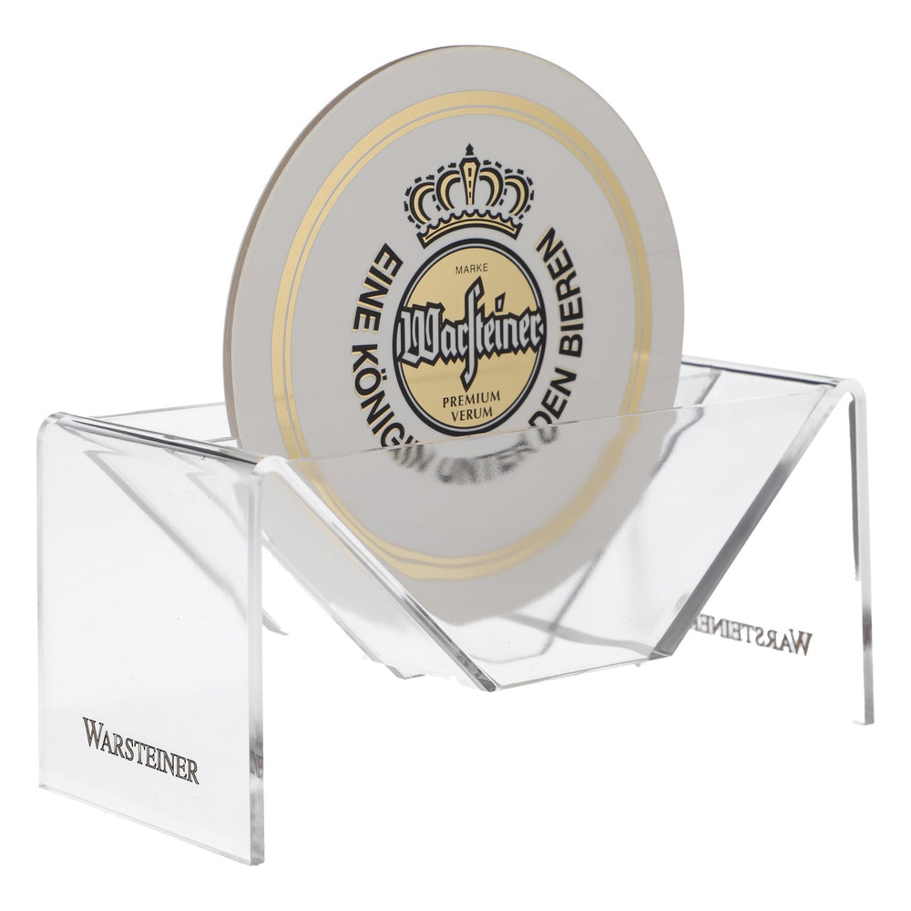 Warsteiner Beer Acrylic Beer Coaster Holder Round Table Display