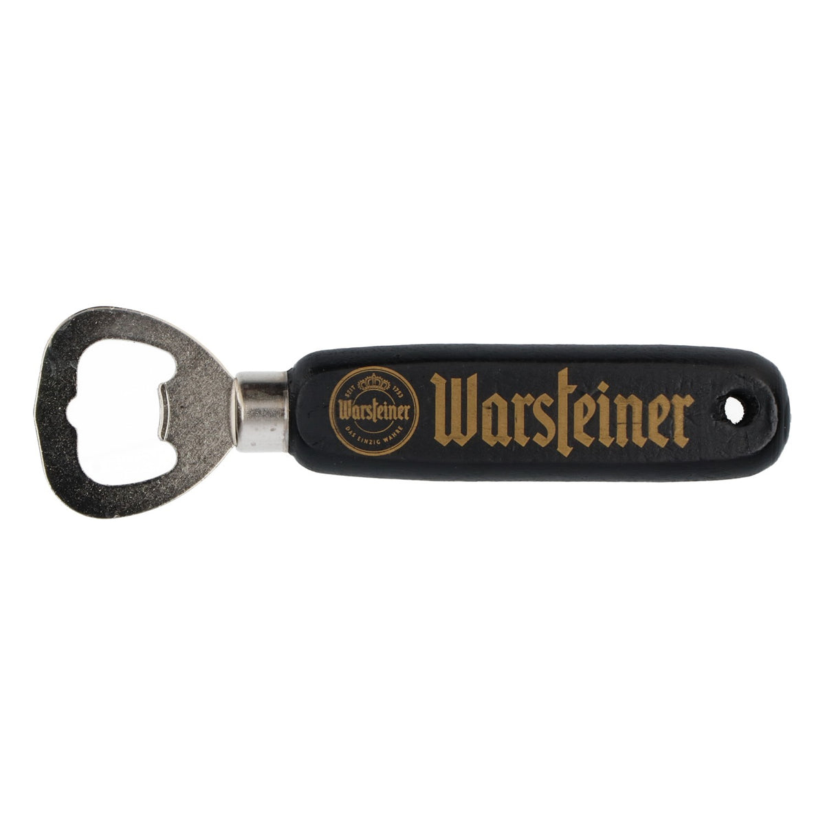 Warsteiner Beer Real Wood Retro Bottle Opener Cap Opener Black Design – View 2