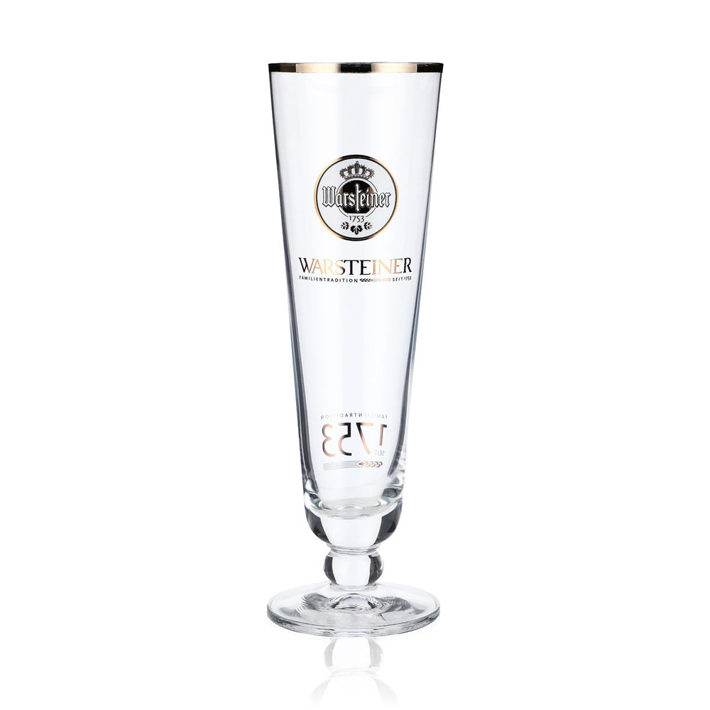 Warsteiner Beer Glass Beer Glasses 0.28 L Goblet/Tulip 1753 Logo Platinum Rim