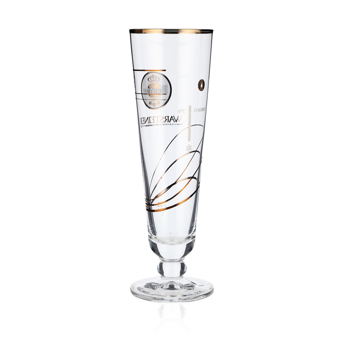 Warsteiner beer glass Beer glasses Instructions Beer glass with colored temperature "F" – View 3
