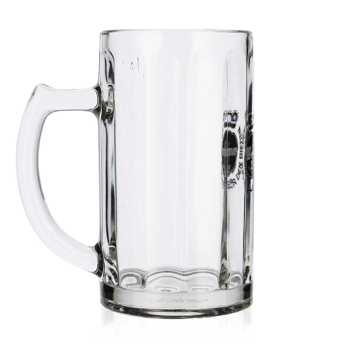 Warsteiner beer glass beer mug beer stein 0.4 l relief lengthwise silver logo – View 3
