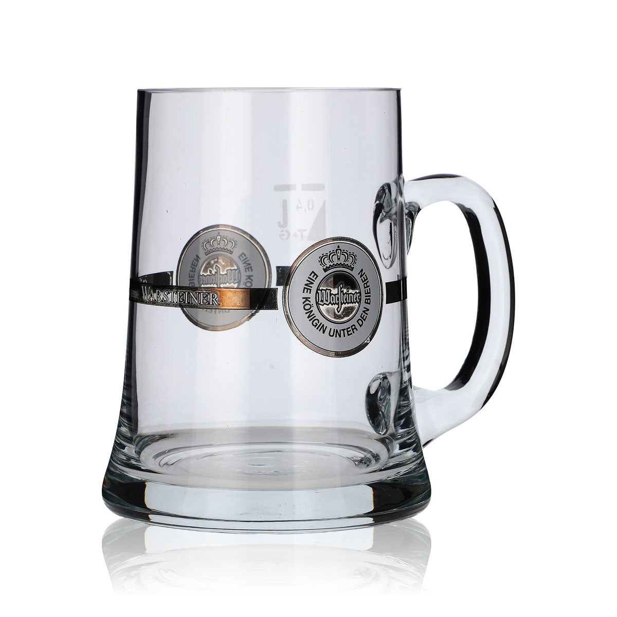 Warsteiner beer glass Beer mug Seidel glass 0.4 l white emblem – View 2