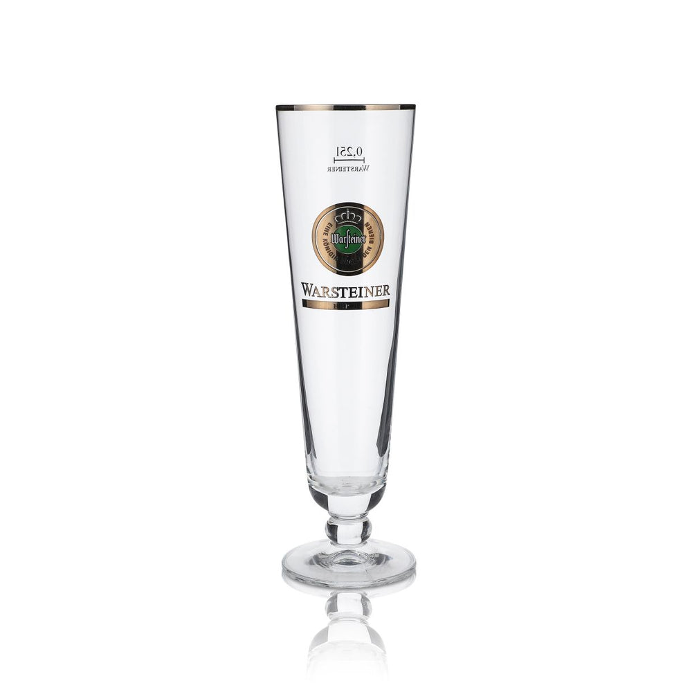Warsteiner Glass Exclusive Tulip Beer Glass Beer Gold Rim - 0.25l "HERB"
