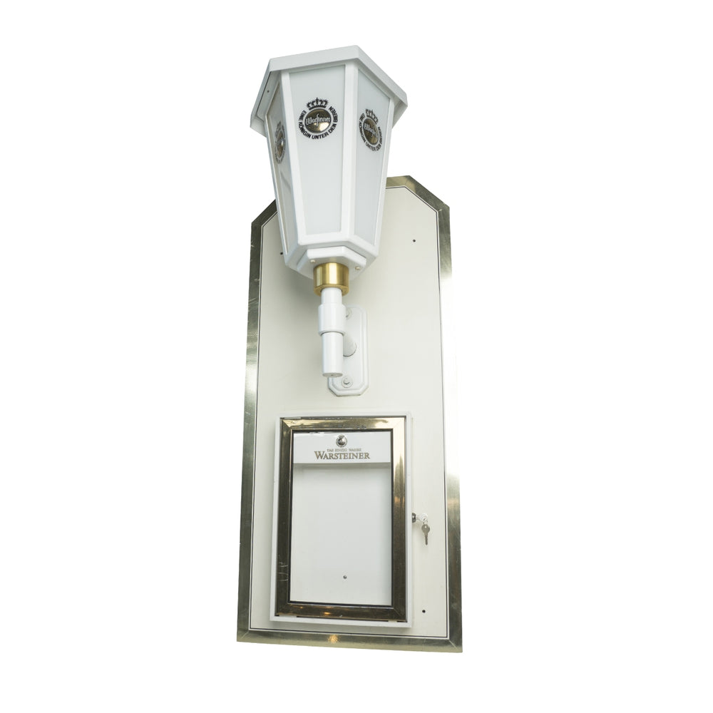 Warsteiner lantern lamp wall light menu card display case gastronomy economy