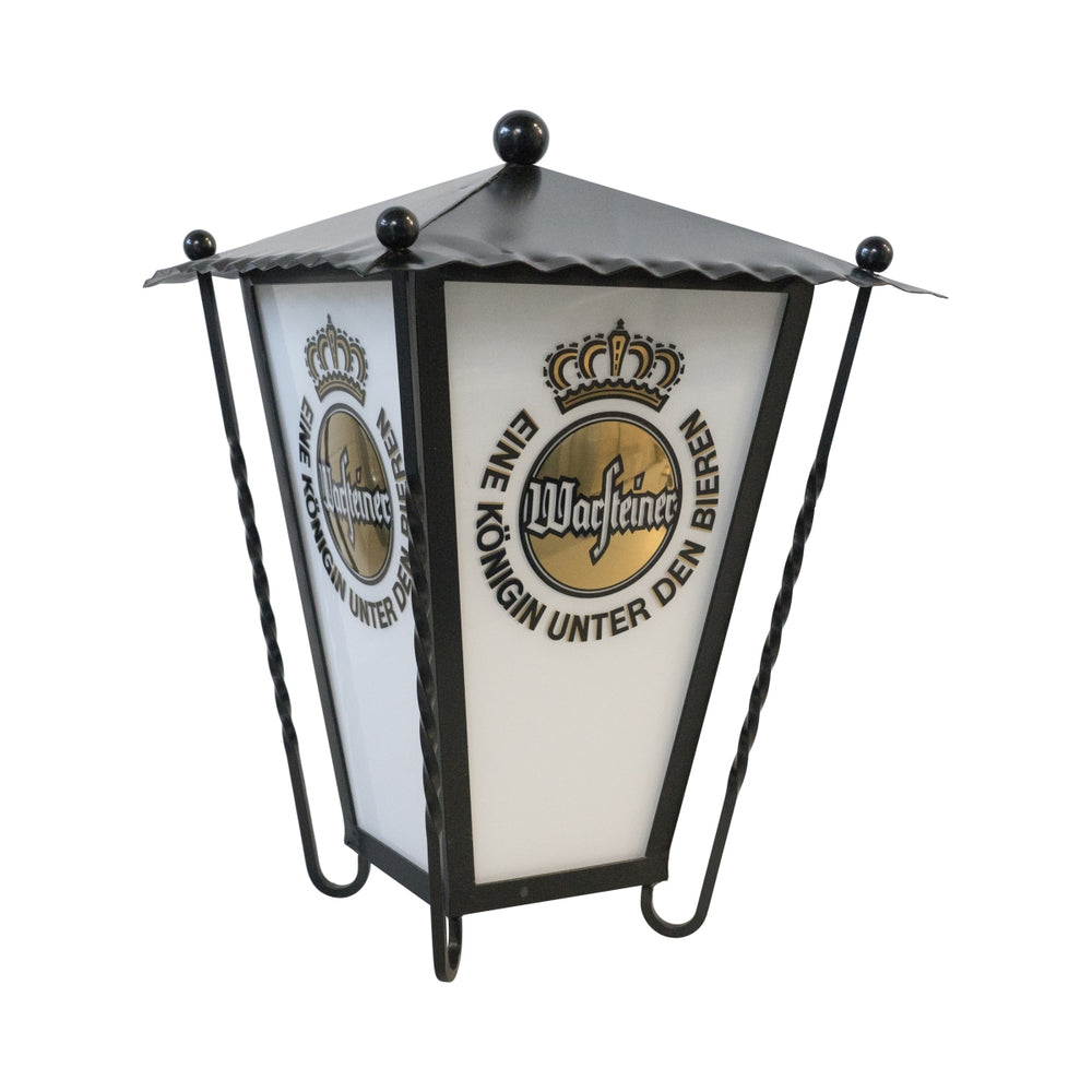 Warsteiner lantern light lamp cast iron outdoor gastro bar beer garden innkeeper