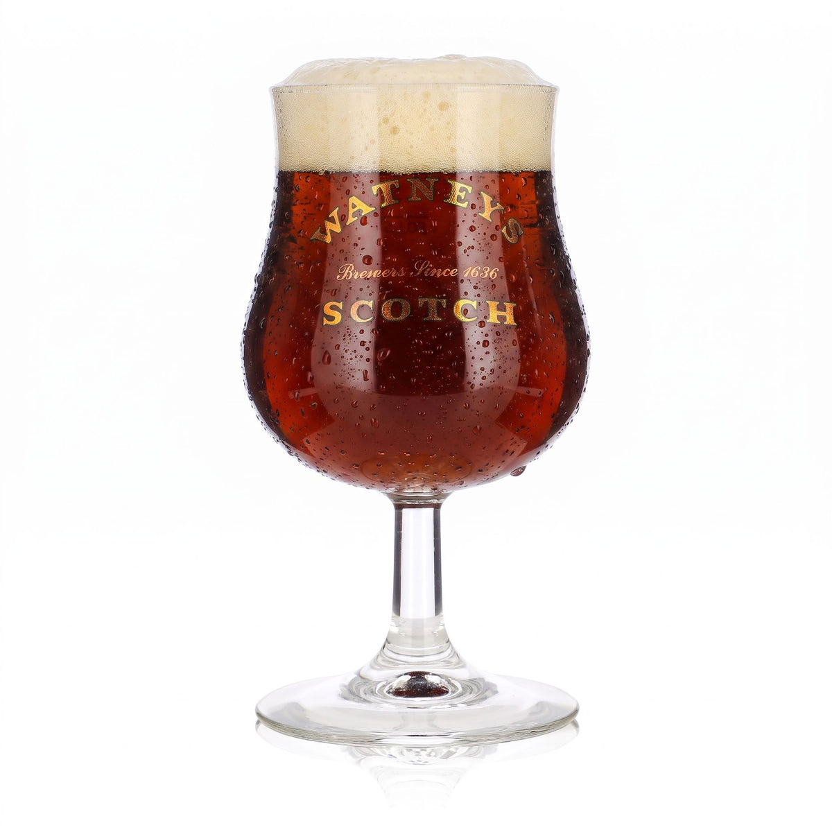 Watney's Beer Glass, 0.25 L, Goblet Glasses, Stemmed Glasses, Brewers Since 1636, SCOTCH