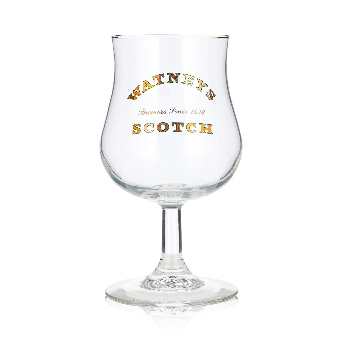 Watney's Beer Glass, 0.25 L, Goblet Glasses, Stemmed Glasses, Brewers Since 1636, SCOTCH – View 2