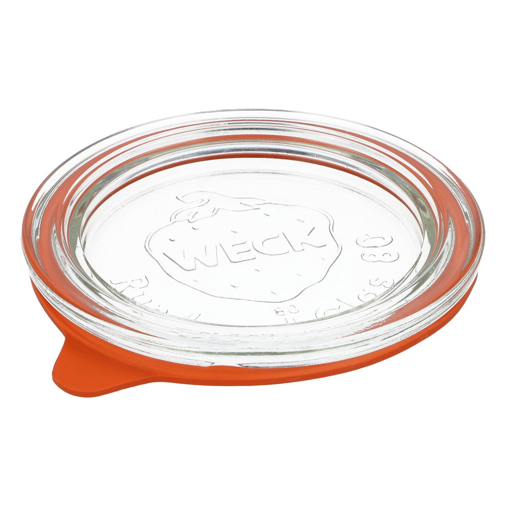 Weck jar lid with rubber seal, 9 cm diameter, round rim 80