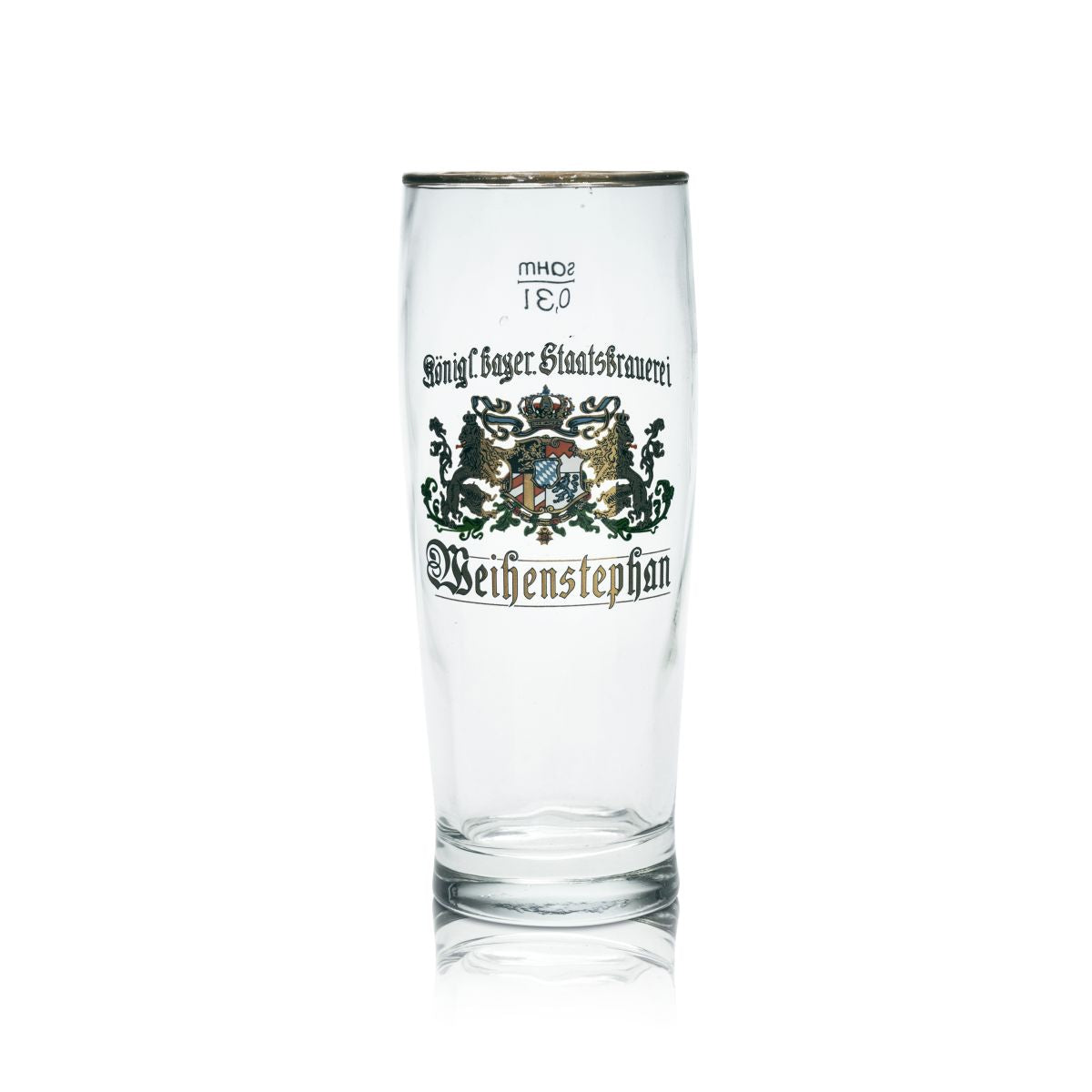 Weihenstephan beer glass collector's glass 0.3l Willi mug glasses gold rim brewery