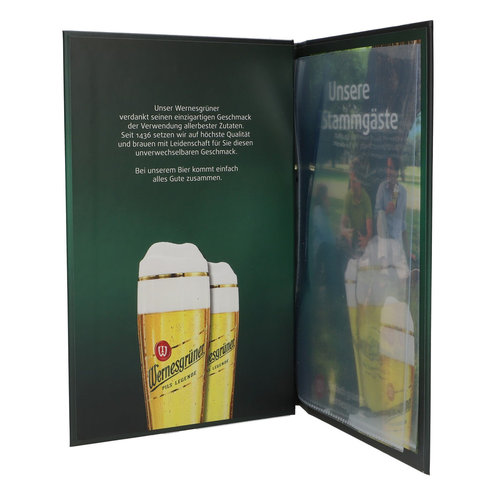 Wernesgrüner Beer Menu Folio Menu Card Restaurant Folder Green Small