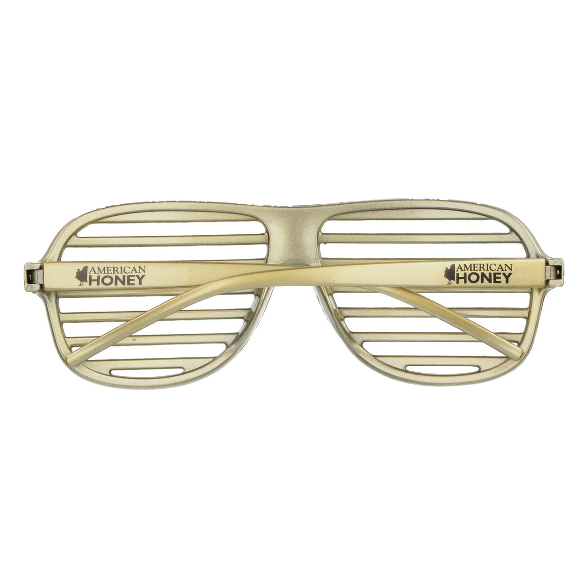 Wild Turkey Whiskey Sunglasses Party Glasses Gold Grid "American Honey" – View 2