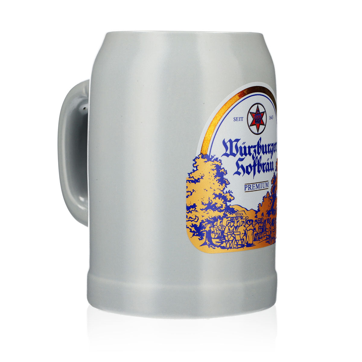 Würzburger Hofbräu beer glass mug Seidel stoneware mug 0.7 l mug – View 2