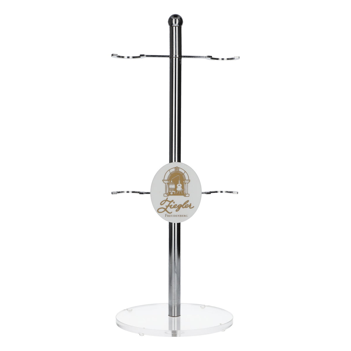 Ziegler Liqueur Dispenser Bottle Holder Bottle Rack for 4 Bottles, Metal, Silver – View 2