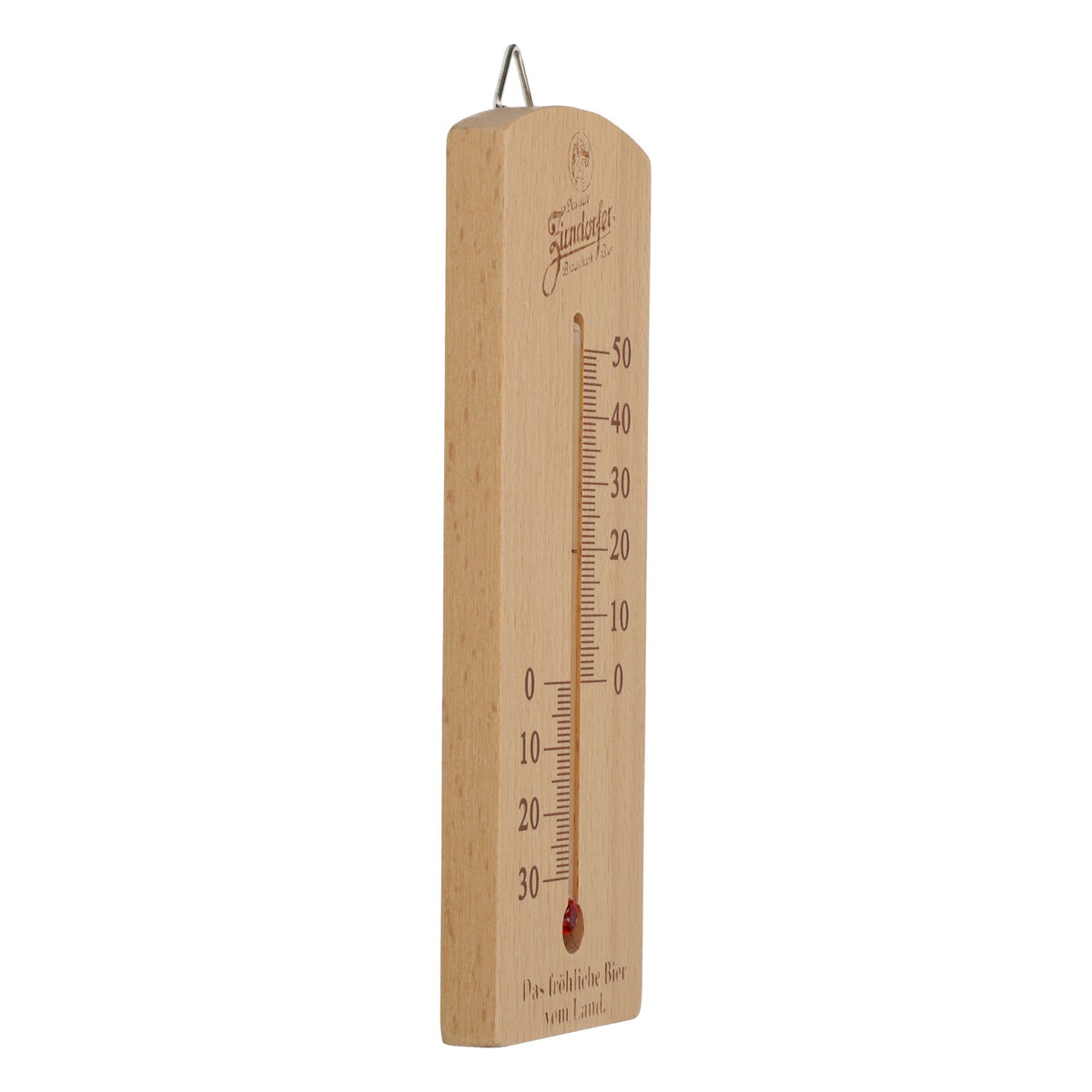 Zirndorfer Beer Thermometer, Real Wood, Indoor/Outdoor, New, Original Bar Accessory – View 2