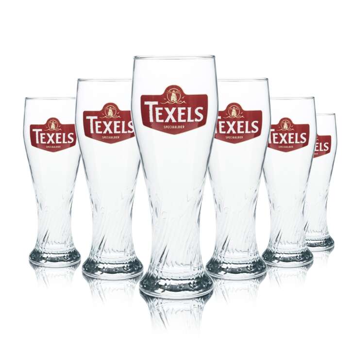 6x Texels wheat beer glass 0.3l wheat yeast contour glasses Gastro Bar Pub Beer BEL