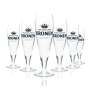 6x Kronen Glass 0.2l Beer Goblet Tulip Cup Glasses Gastro Bar Pub Dortmund