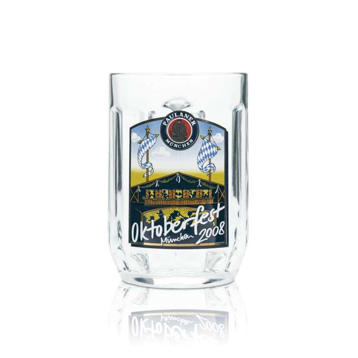 Paulaner collectors glass 0,5l tankard Seidel glasses Oktoberfest 2008 Edition