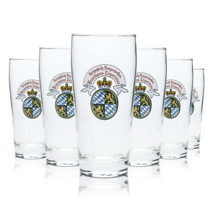 6x Tegernsee beer glass 0,25l mug glasses brewery Brauhaus Bayern Gastro Bar