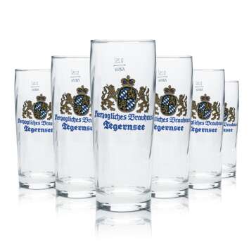 6x Tegernsee beer glass 0,25l mug contour glasses brewery...