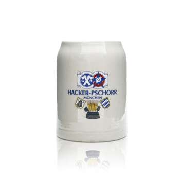 Hacker Pschorr beer mug glass 0,5l Ton Humpen Seidel...