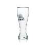6x Kloster Andechs beer glass 0,3l Hefe Weizen wheat beer gold rim glasses Gastro
