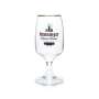 6x Henninger beer glass 0.3l goblet tulip bronze rim glasses Kaiser Pils Gastro Bar