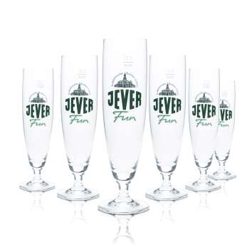 6x Jever beer glass 0,2l goblet tulip glasses Fun...