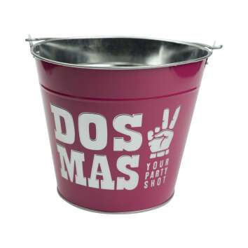 1x Dos Mas liqueur cooler metal bucket pink 10l
