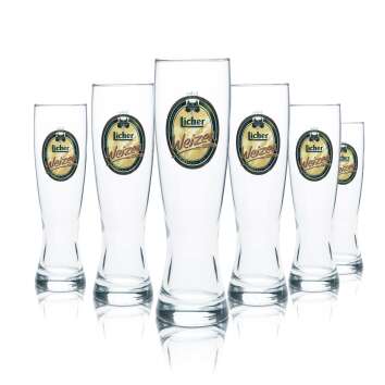 6x Licher beer glass 0,5l yeast wheat wheat beer glasses...