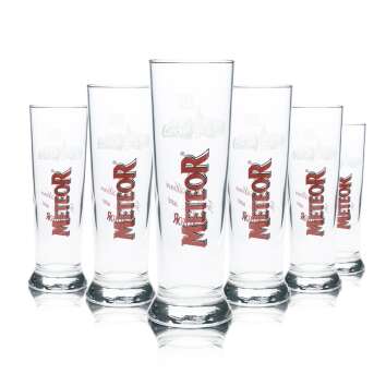 6x Meteor beer glass 0.25l bar goblet glasses Gastro...