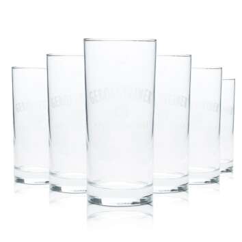 6x Gerolsteiner water glass 0.4l tumbler glasses apple...