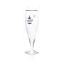 6x Henninger beer glass 0,3l goblet tulip gold rim glasses gastro brewery pub