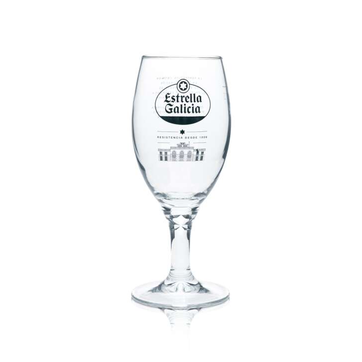 6x Estrella Galicia Beer Glass 0.3l Tulip Glass Cerveza Glasses Gastro Spain Taza