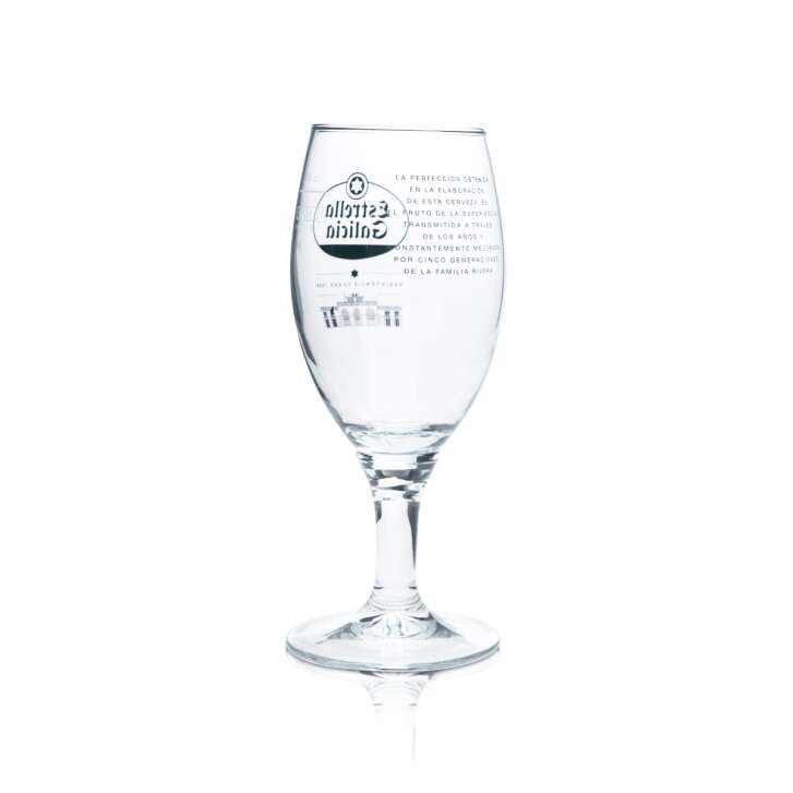 6x Estrella Galicia Beer Glass 0.3l Tulip Glass Cerveza Glasses Gastro Spain Taza
