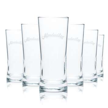 6x Almdudler glass 0.25l tumbler soda soft drink glasses...