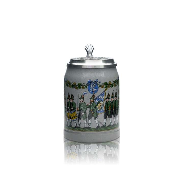 Augustiner collector glass 0,5l tankard green shooters tin lid Bavaria rare