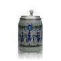 Augustiner collector glass 0,5l jug tankard 4 rider pewter lid Bavaria Rare Rare