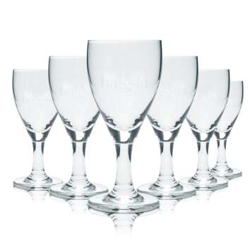 6x Hassia water glass 0.15l flute goblet glasses Gastro...