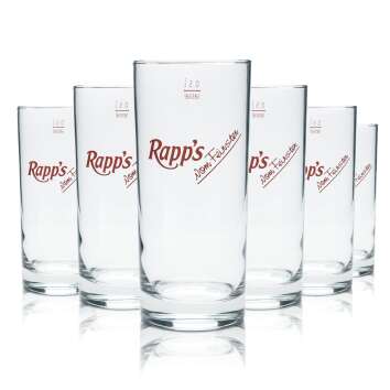 6x Rapps juice glass 0.5l tumbler glasses gastro spritzer...