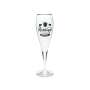 6x Radeberger beer glass 0.25l goblet tulip copper rim glasses gastro pub pilsner