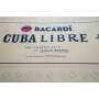 1x Bacardi Rum bar mat gold thin Cuba Libre