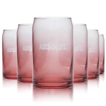 6x Absolut Vodka Glass 0,3l Tumbler Longdrink Glasses...