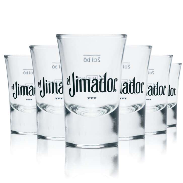 6x El Jimador shot glass 2cl short tumbler tequila glasses gauged Gastro Reposado