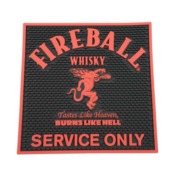Fireball whisky bar mat rubber anti-slip bar runner mat draining glasses gastro