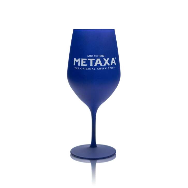 Metaxa stemmed glass 0.5l wine balloon goblet glasses matte purple coating Greek Uzo