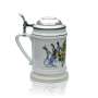 Spaten earthenware jug glass 1l beer mug stein earthenware glasses tin lid Munich
